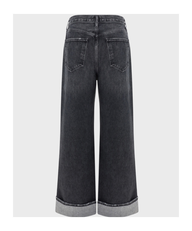 Agolde Dame High Rise Straight Jeans In Black