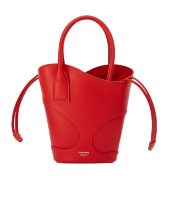 Ferragamo Red Leather Handbag In Red
