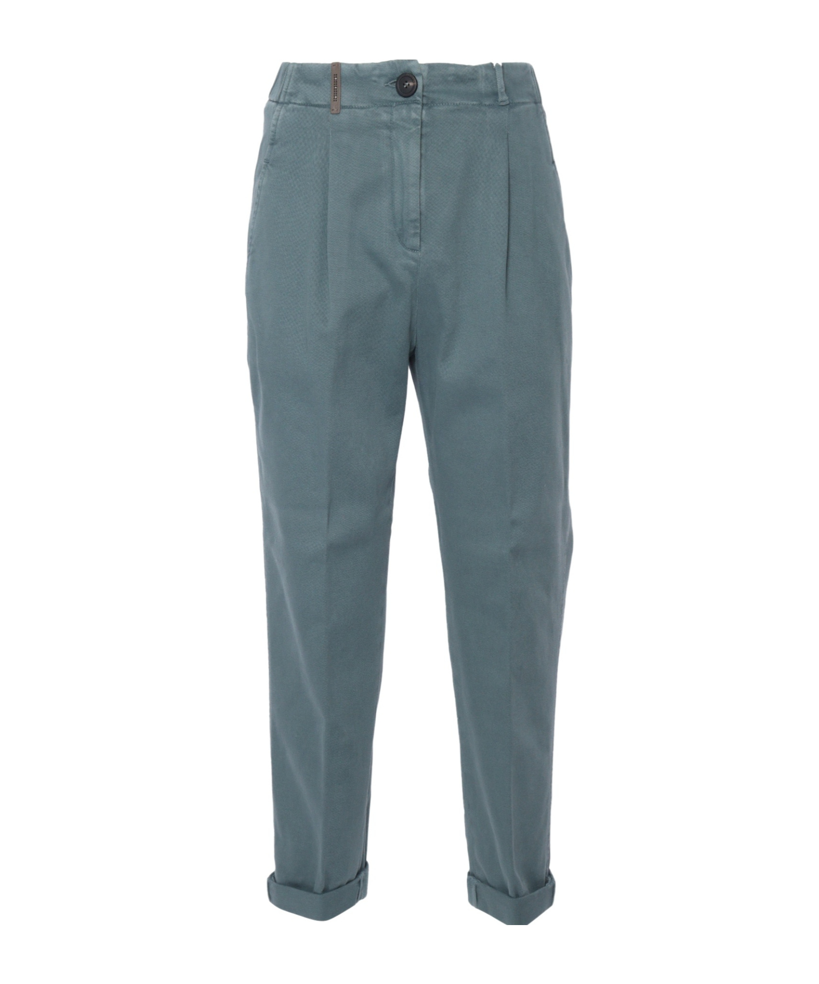 Peserico Belt Loops Slacks In Green