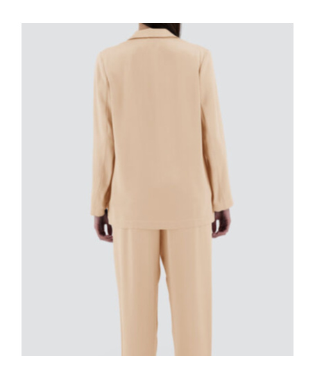 Herno Resort Blazer In Satin Effect In Nude