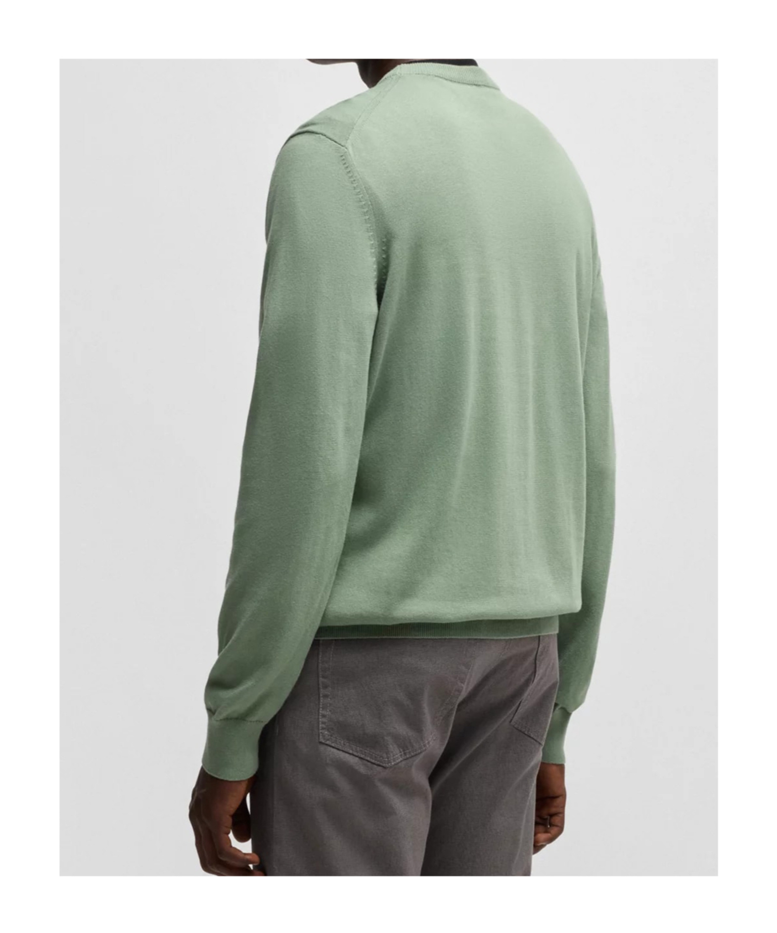 HUGO BOSS EMBROIDERED-LOGO COTTON JUMPER