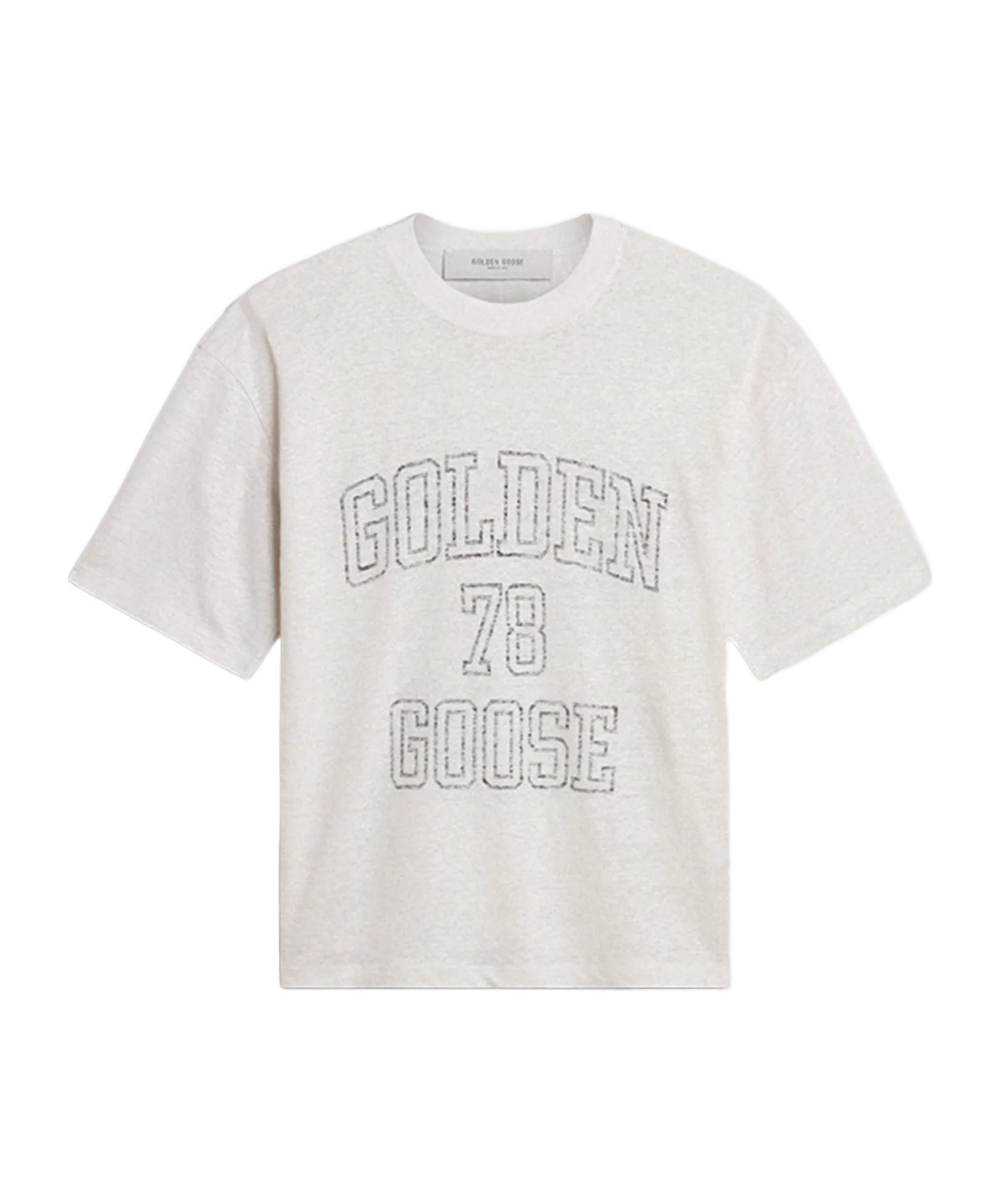 Golden Goose Open-necked Black Shirt In White