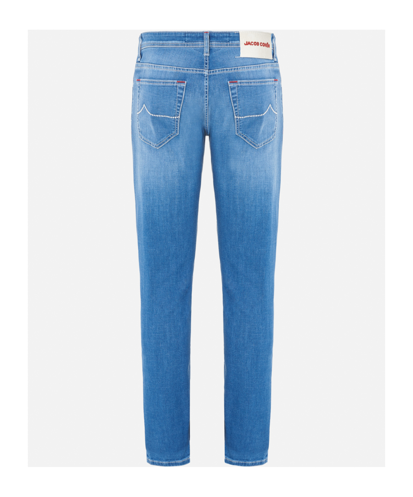 JACOB COHEN BELT LOOP DENIM TROUSERS 