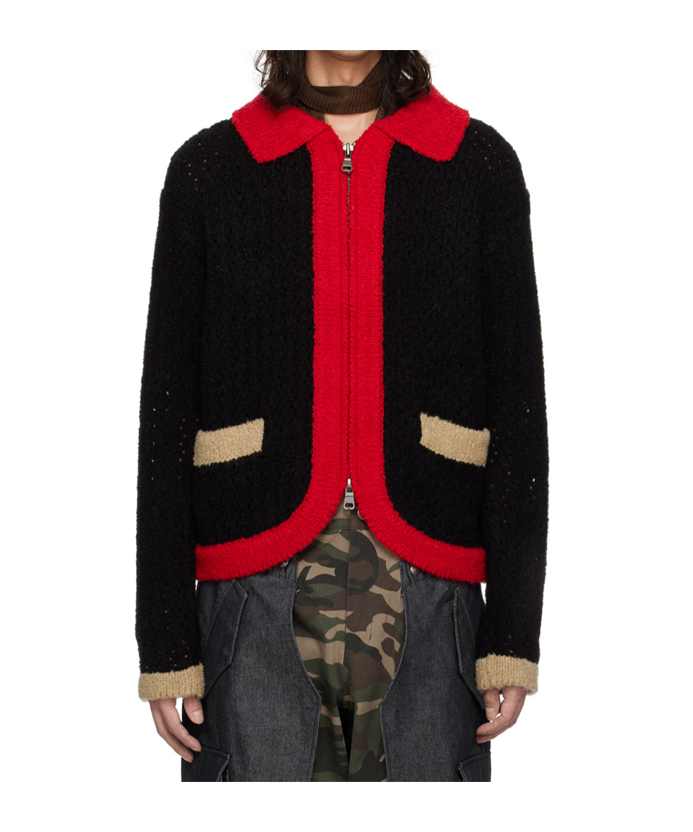 Andersson Bell Black Elass Cardigan In Red/black