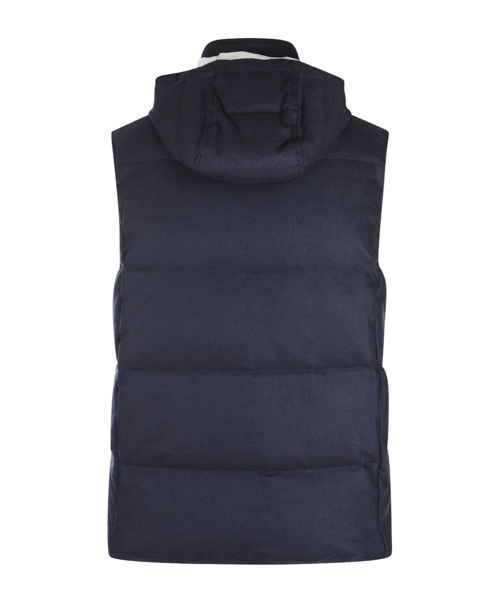 Eleventy Mens Blue Padded Sleeveless Wool-cashmere Blend Gilet In Black