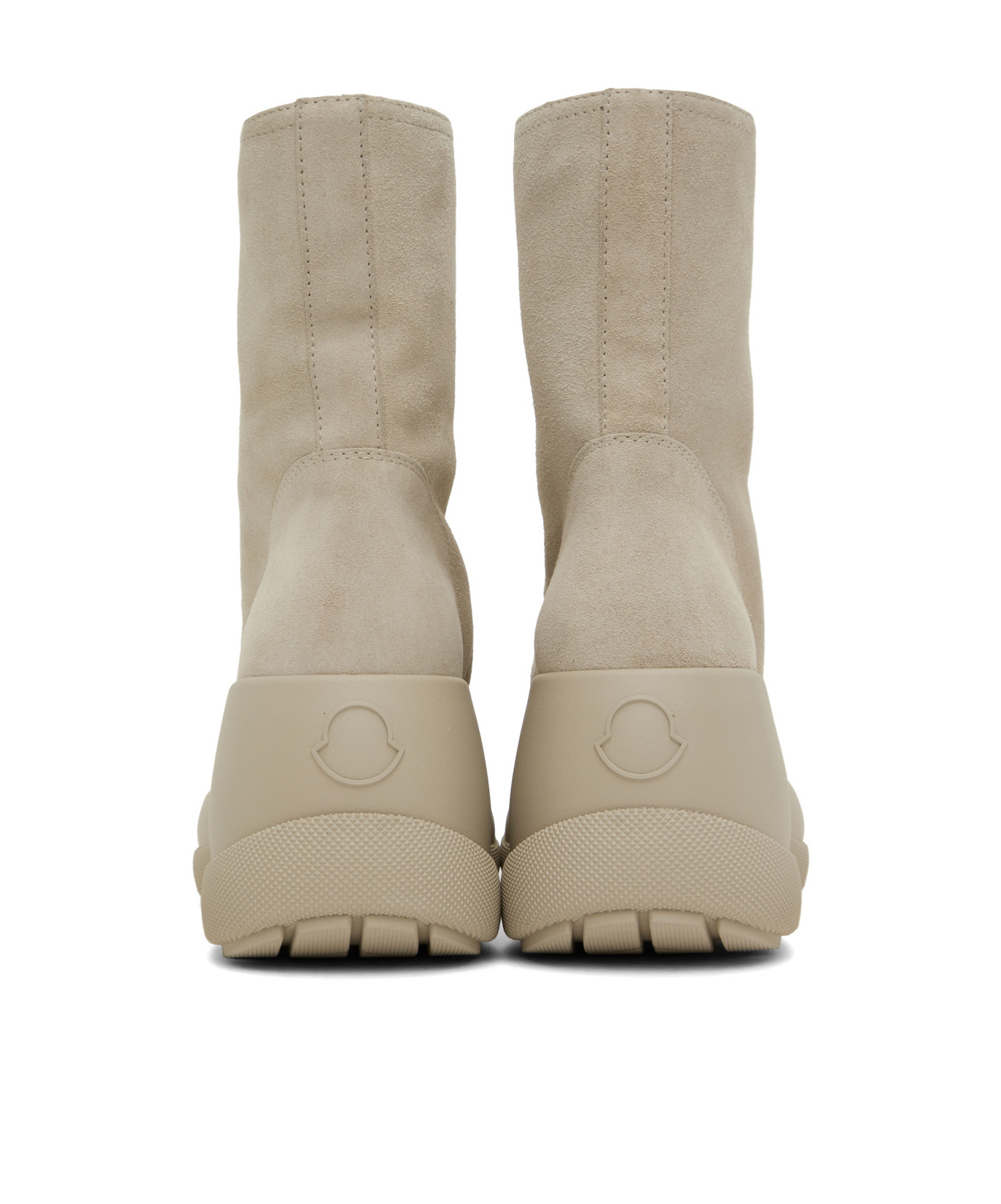 Moncler Resile Trek And Ankle Boots In Nude