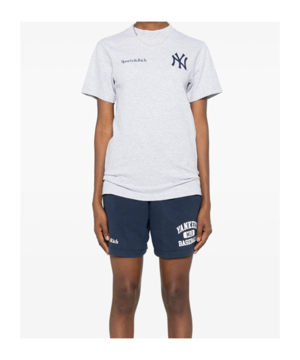 Sporty And Rich New York Yankees T-shirt In Gray