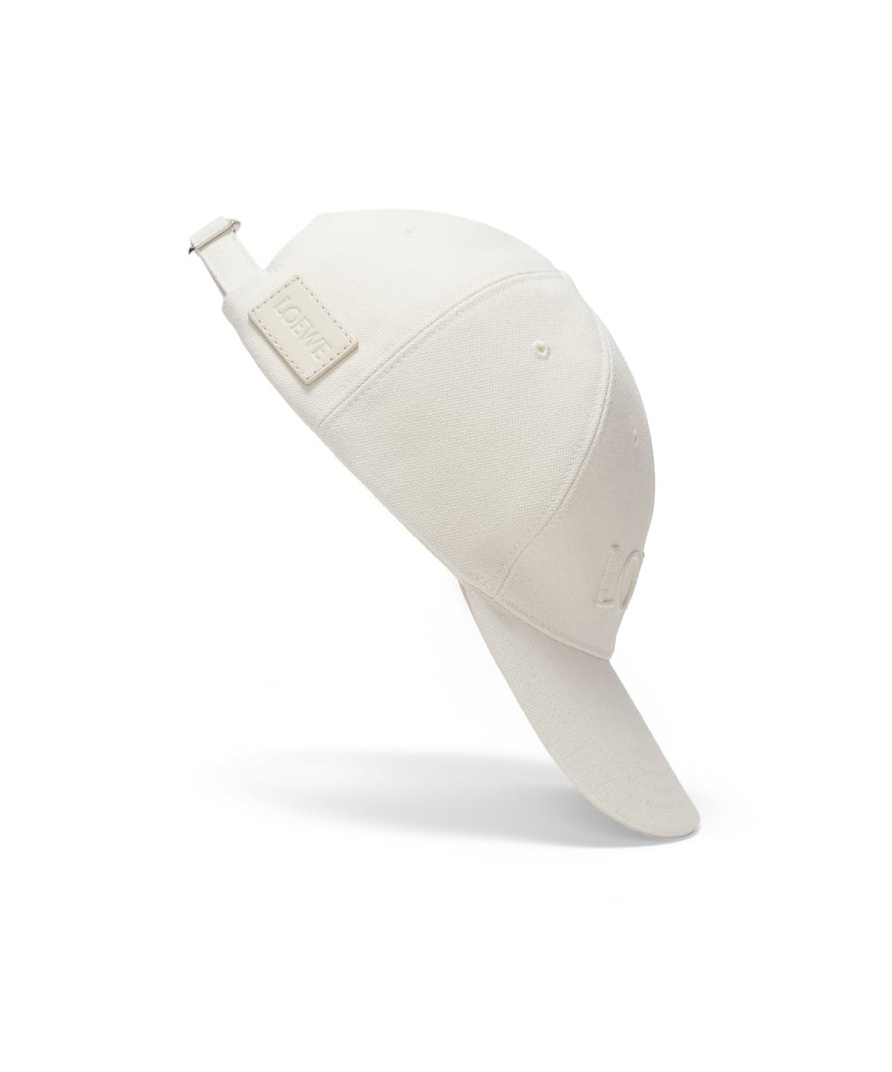 Loewe Logo Canvas Hat In White