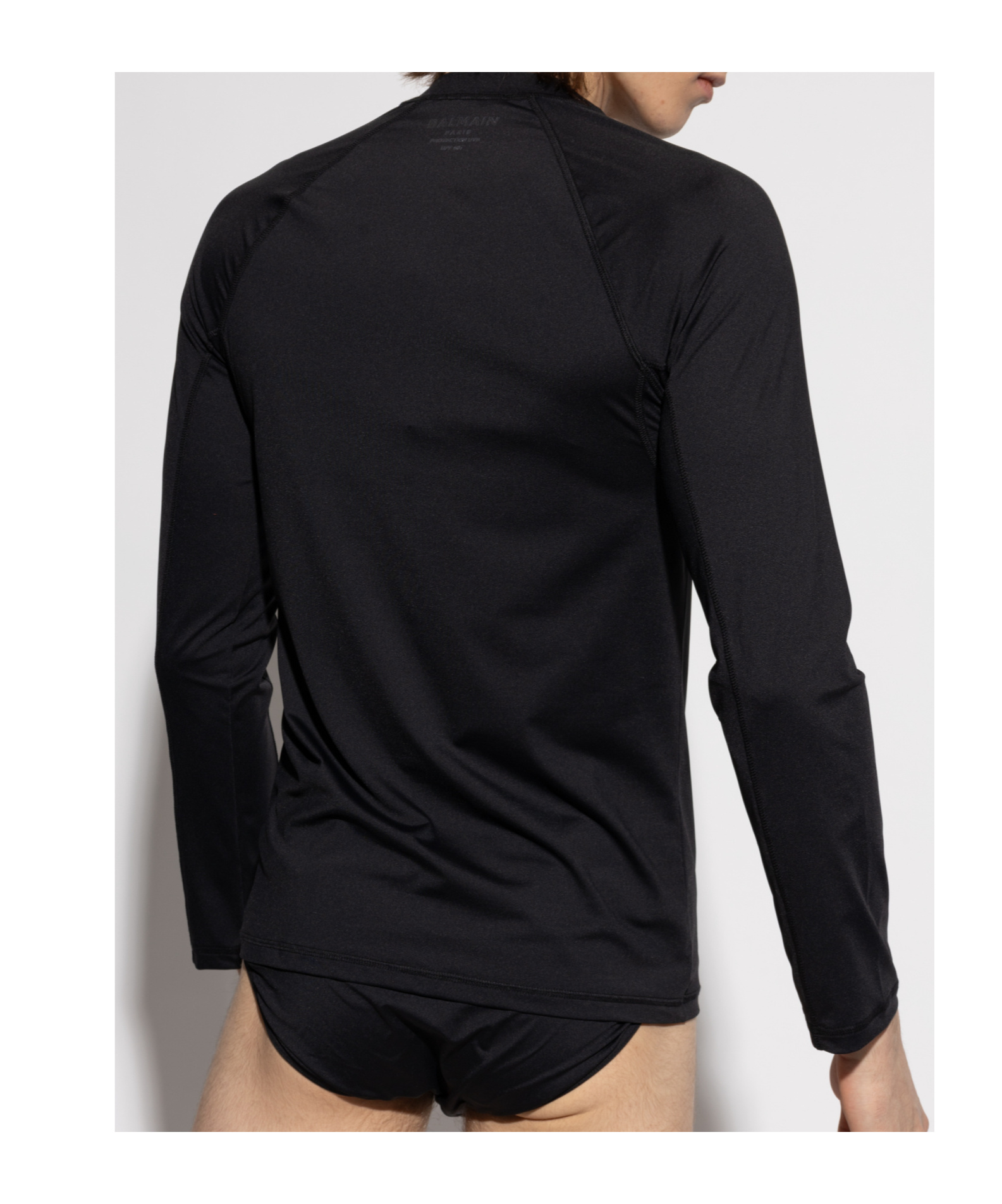 Shop Balmain Logo-embroidered T-shirt In Black