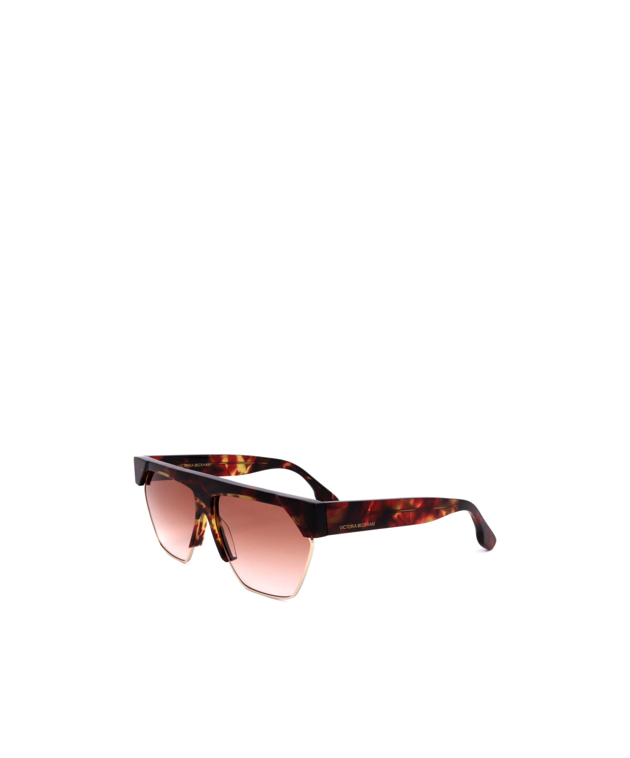 Victoria Beckham Clubmaster Sunglasses With Gradient Lenses In Brown