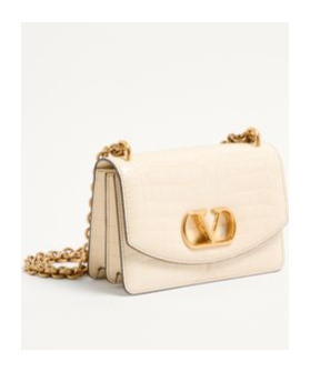 Valentino Womens Vain Small Chain-strap Leather Shoulder Bag Butter White In Brown