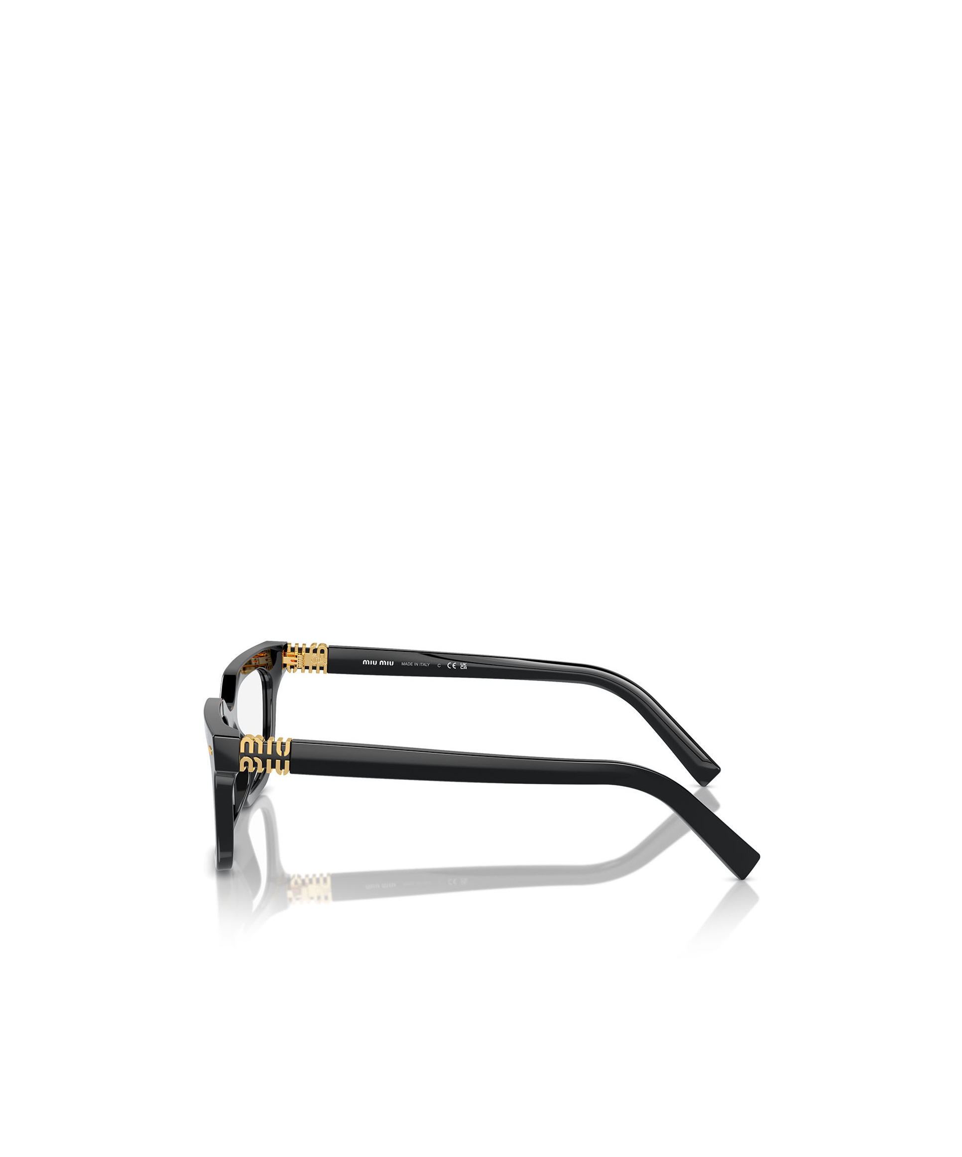 Miu Miu Mu 07xv Black Glasses In Black