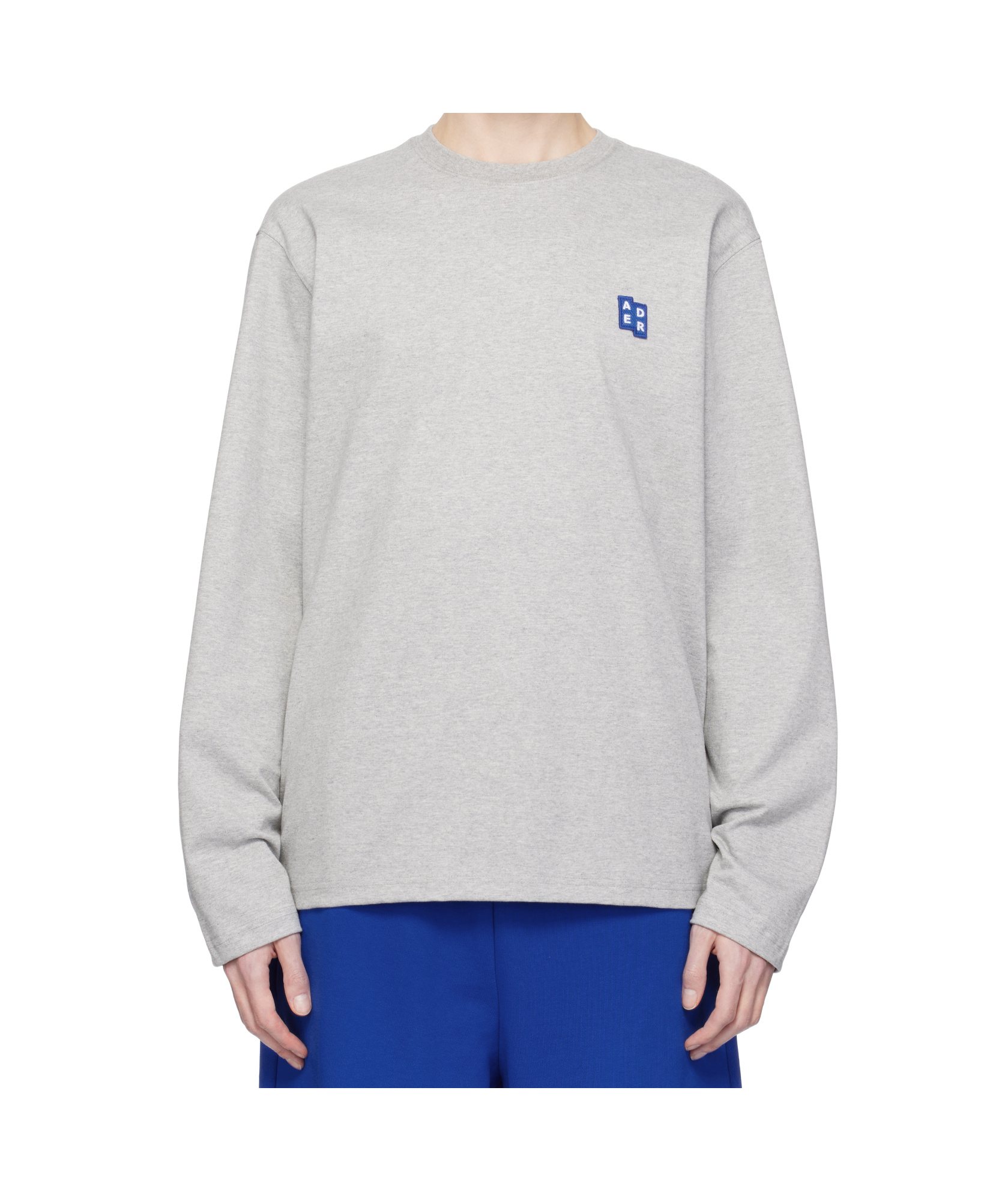 Ader Error Trs Tag Long-sleeved T-shirt In Grey