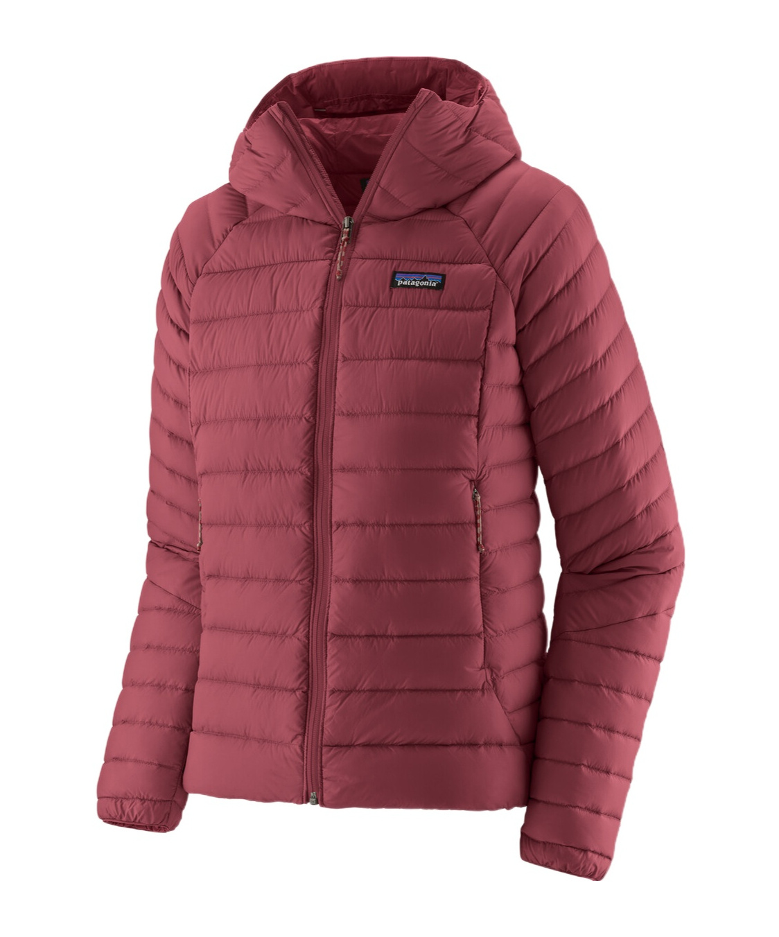 Patagonia Down Sweater Hoody In Marion Red