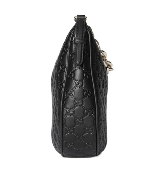 Gucci Women Gg Emblem Large Shoulder Bag In Black