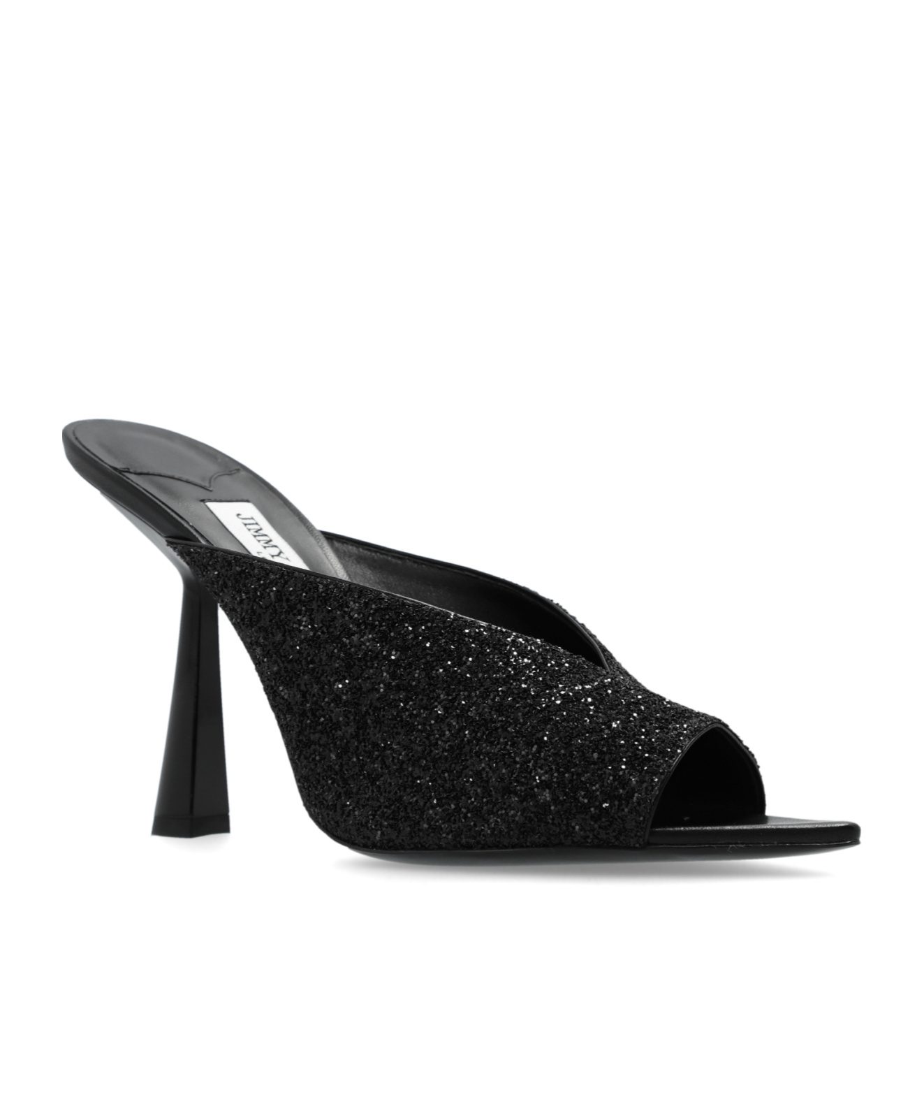 Jimmy Choo Maryanne 100 Glittered Mules In Black