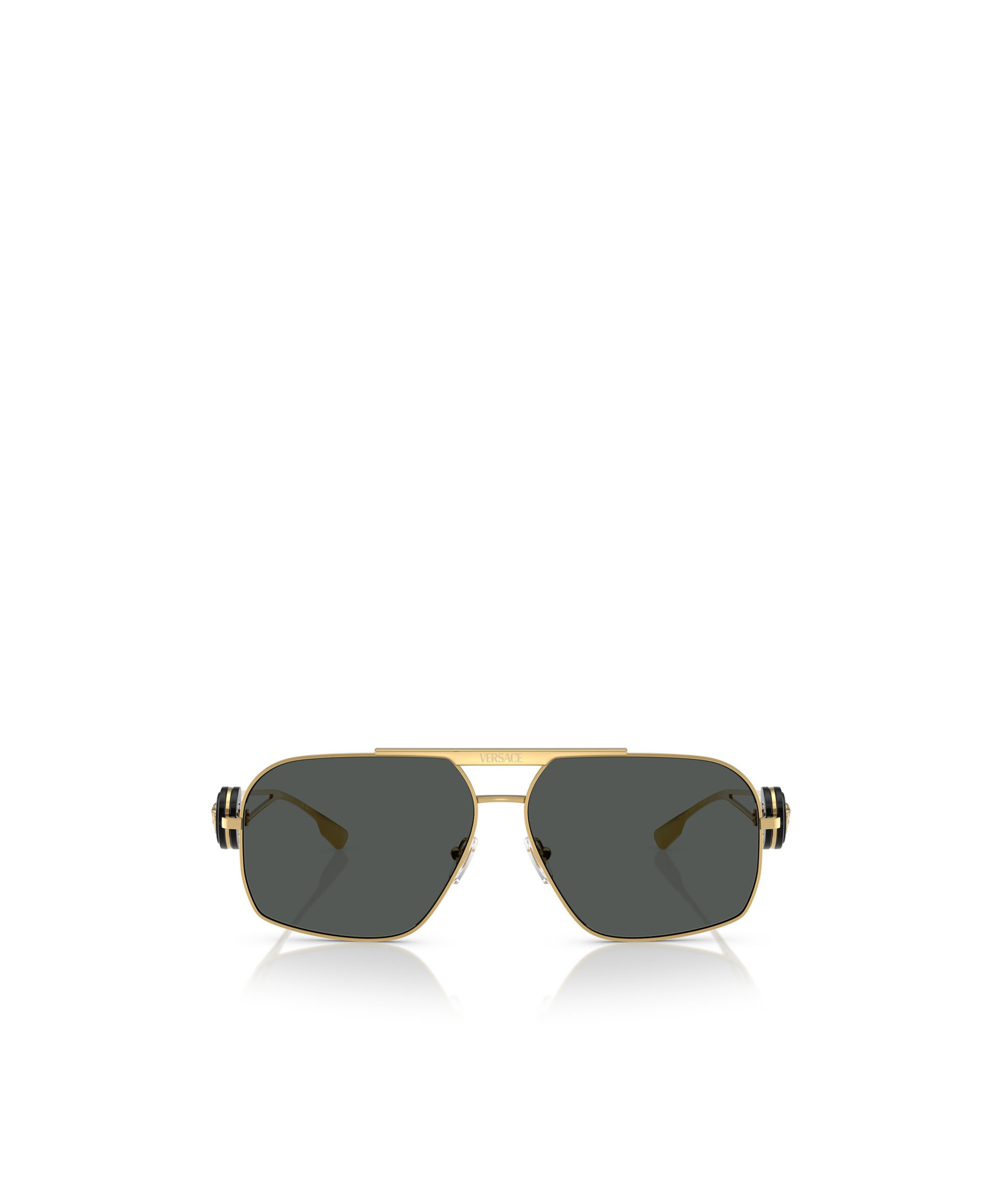 Versace Medusa Pilot-frame Sunglasses In Black