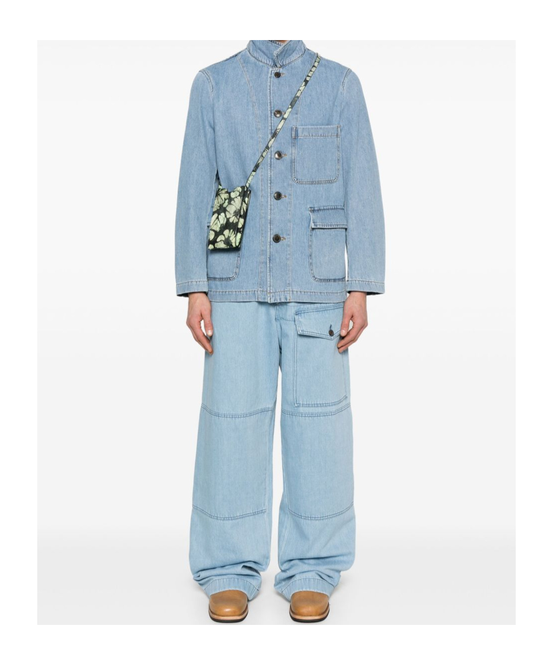 Dries Van Noten Denim Jacket With Chest Pocket And Flap Pockets In Blue