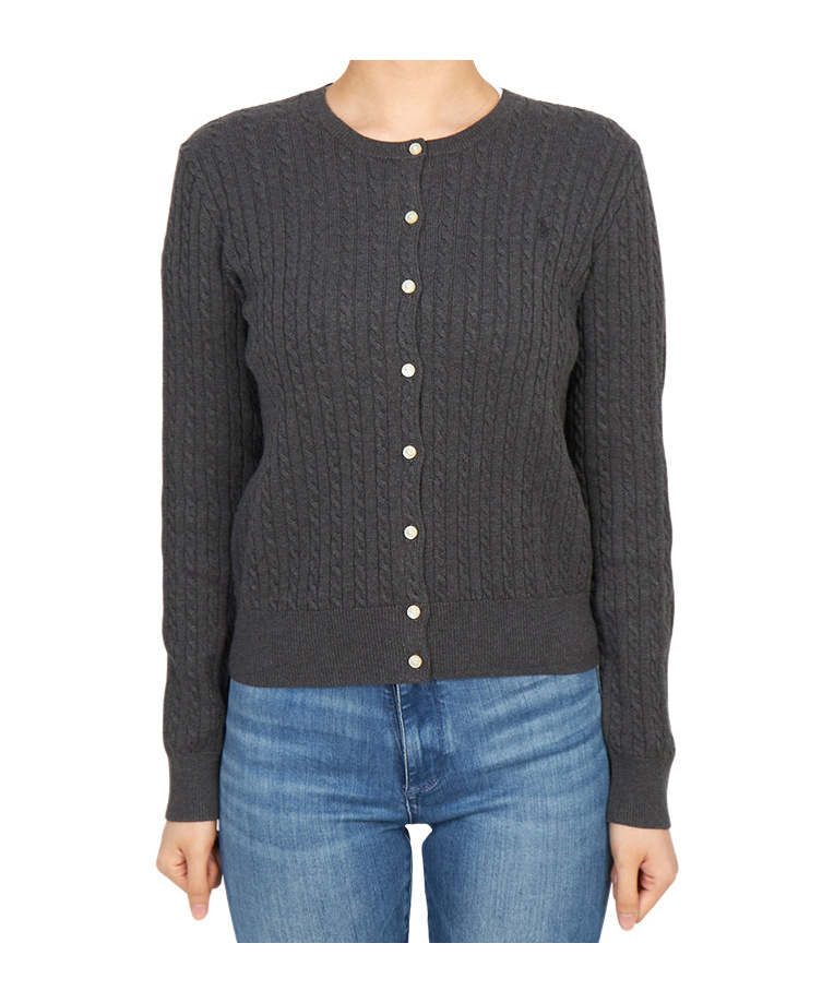 Polo Ralph Lauren Cable-knit Cardigan In Black