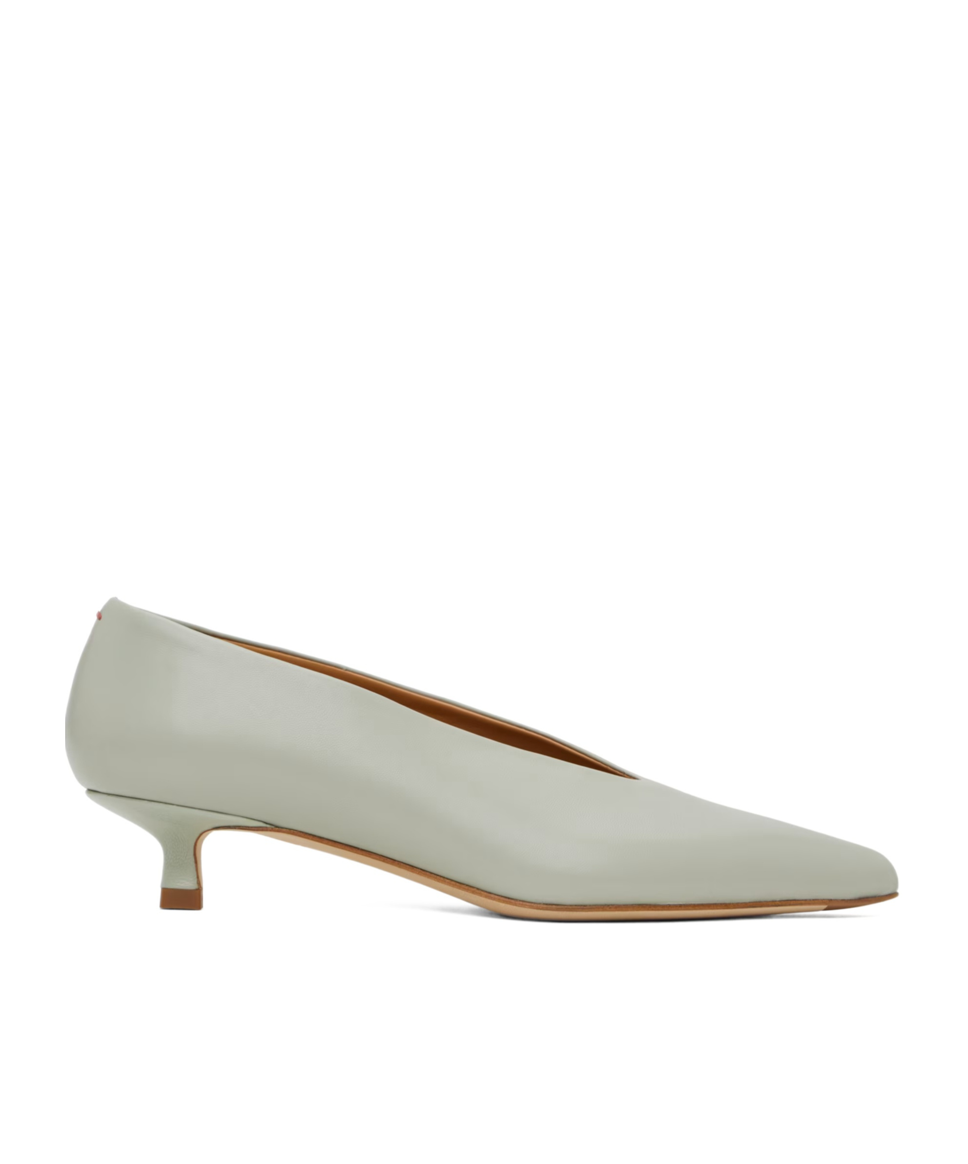 Aeyde Gray Clara Leather Heels In Gray