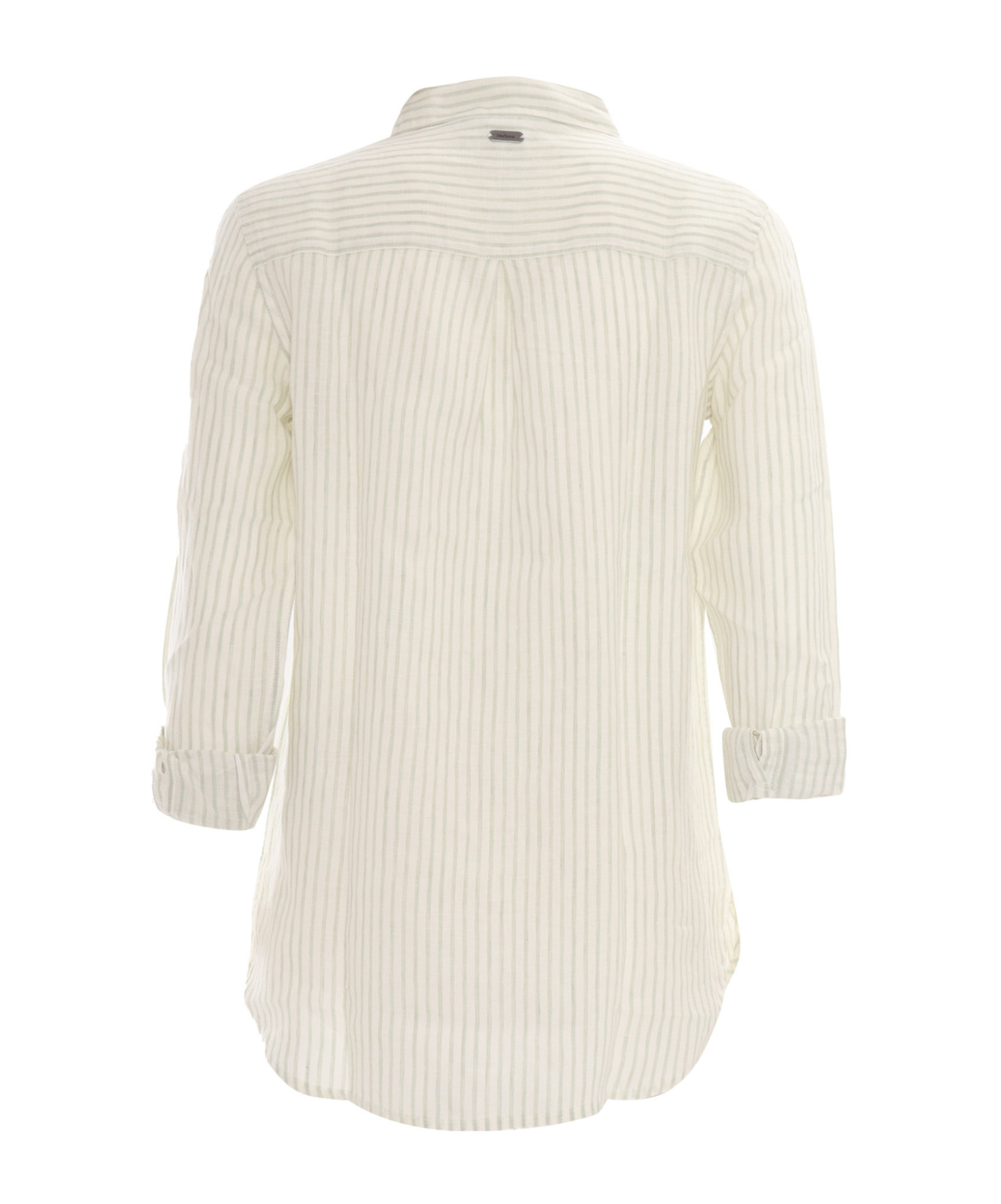 Barbour Marine Striped Long Sleeved Shirt In Neutral