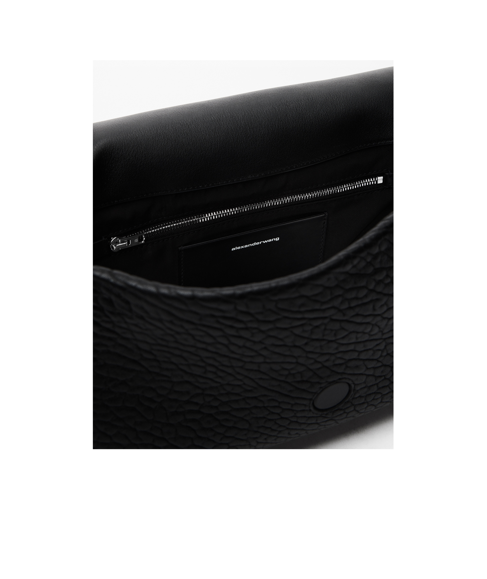 Alexander Wang Ricco Slim Leather Shoulder Bag In Black