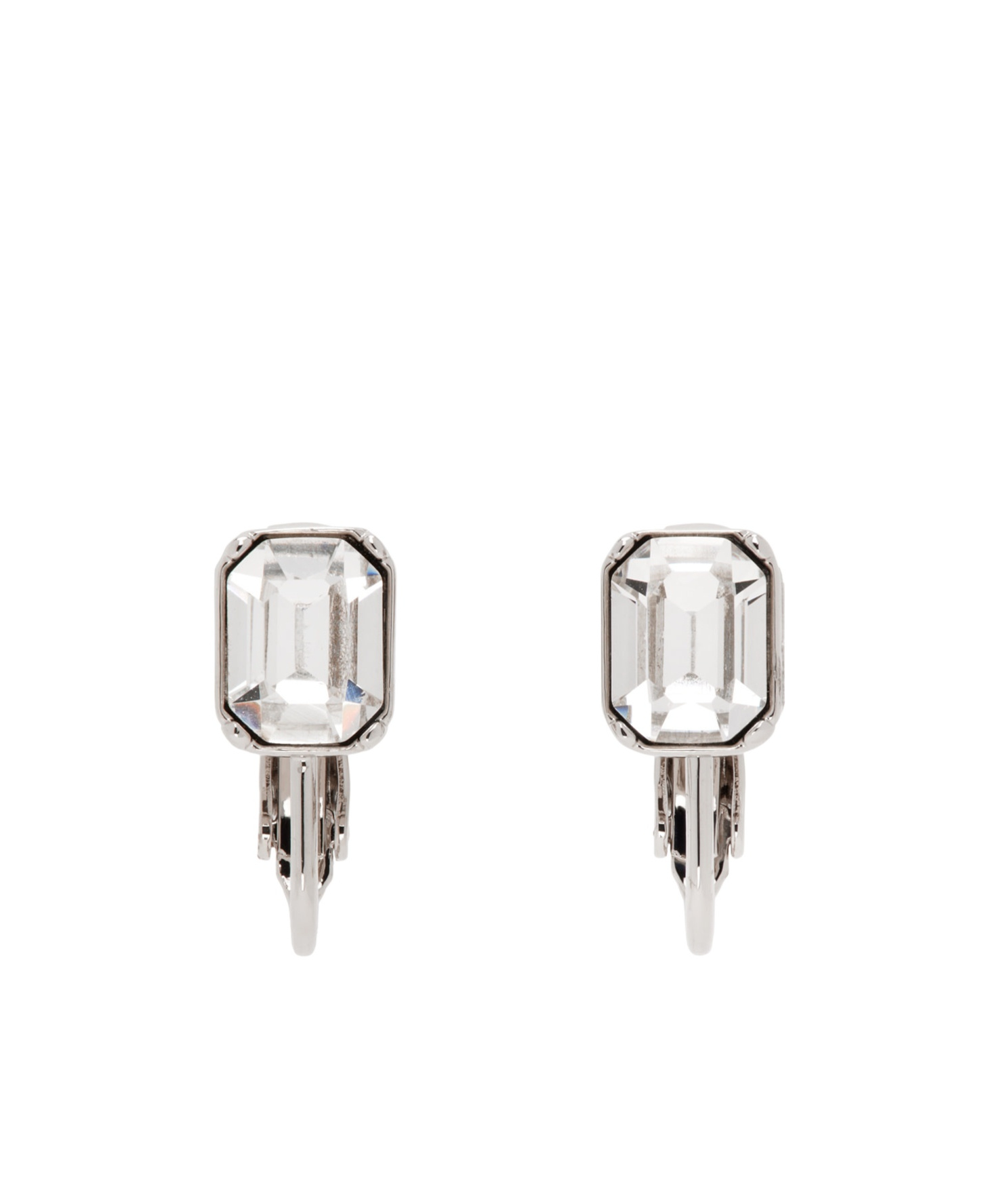 Dsquared2 D2 Classic Crystal-embellished Earrings In White