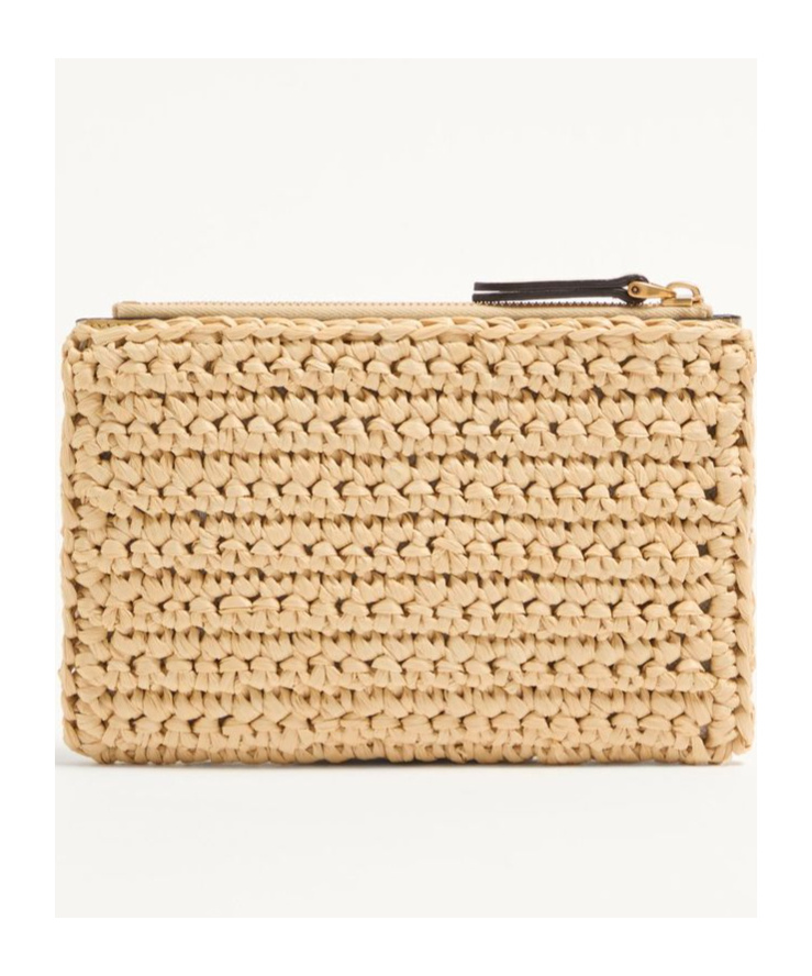 Valentino Viva Superstar Crocheted Faux Raffia Clutch