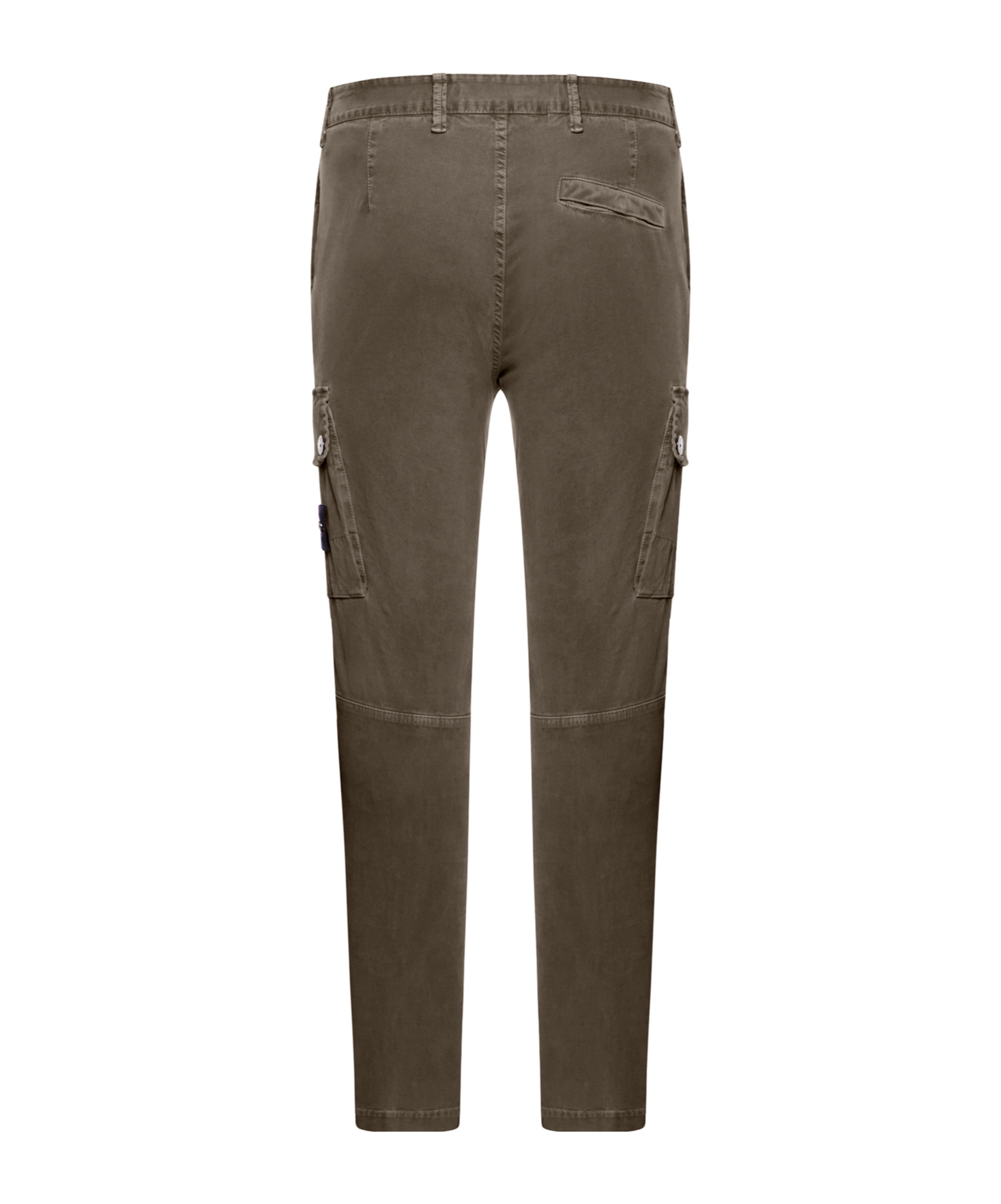 Stone Island Tailored Slim Trousers With Cargo Pocket In Military Green