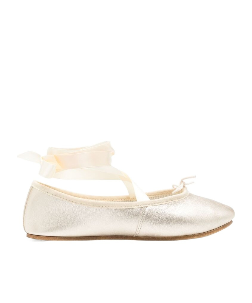 Repetto Sophia Leather Ballerina Shoes In Nude