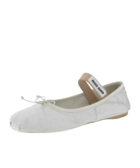 Miu Miu Miu Ballet Ballet Shoes In White