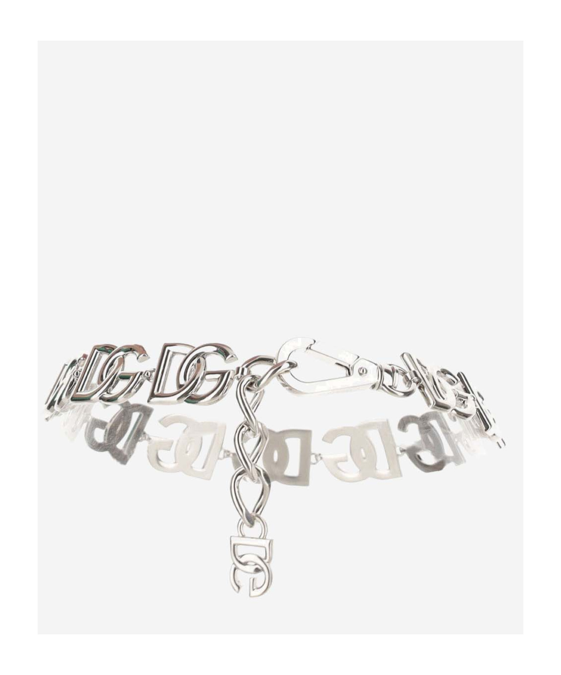 Dolce & Gabbana Dg-chain Choker Necklace In White
