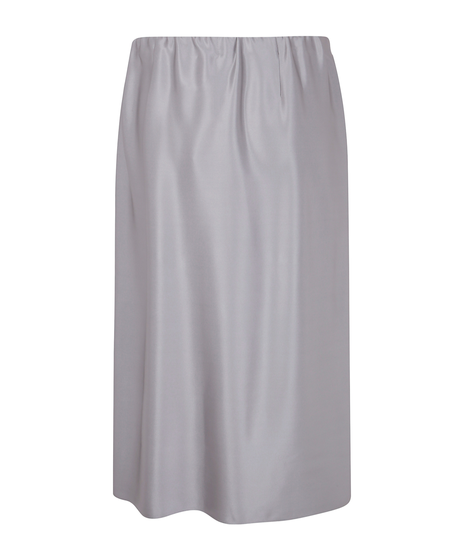 Giorgio Armani Double Satin Silk Skirt In Gray