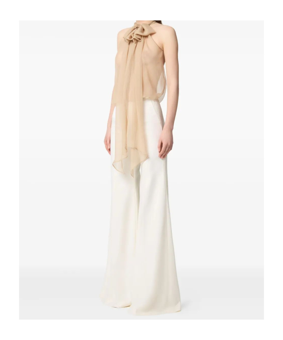 Nina Ricci Wool Trousers In White