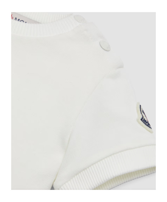 Moncler Short Sleeve Dress In White