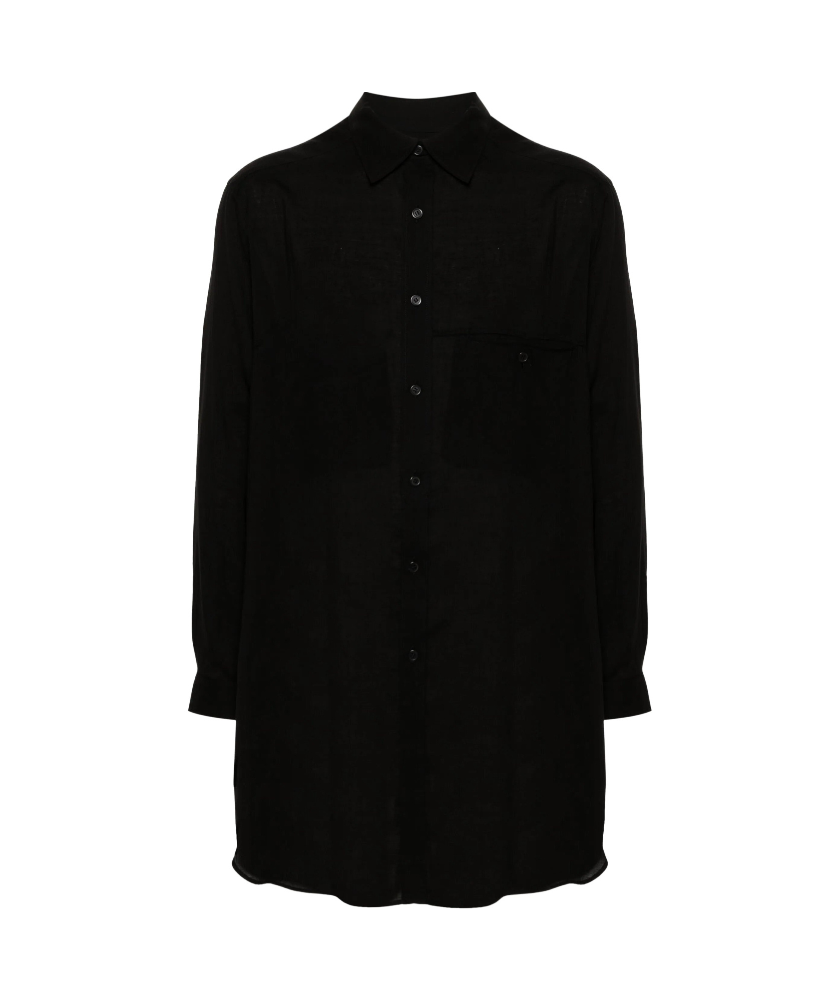 Yohji Yamamoto Layered-collar Shirt In Black