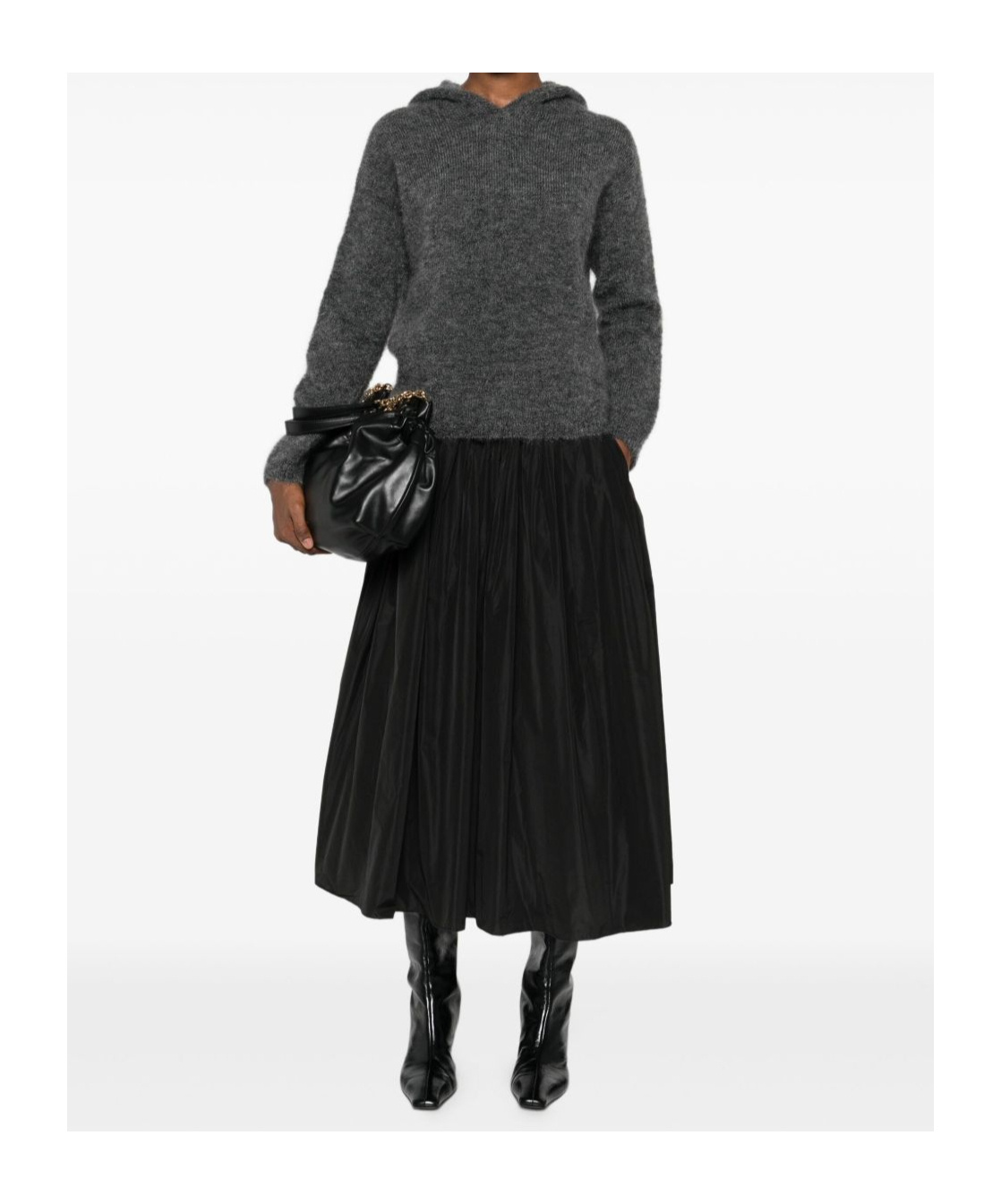 Max Mara 's  Attuale Knitted Hoodie In Gray