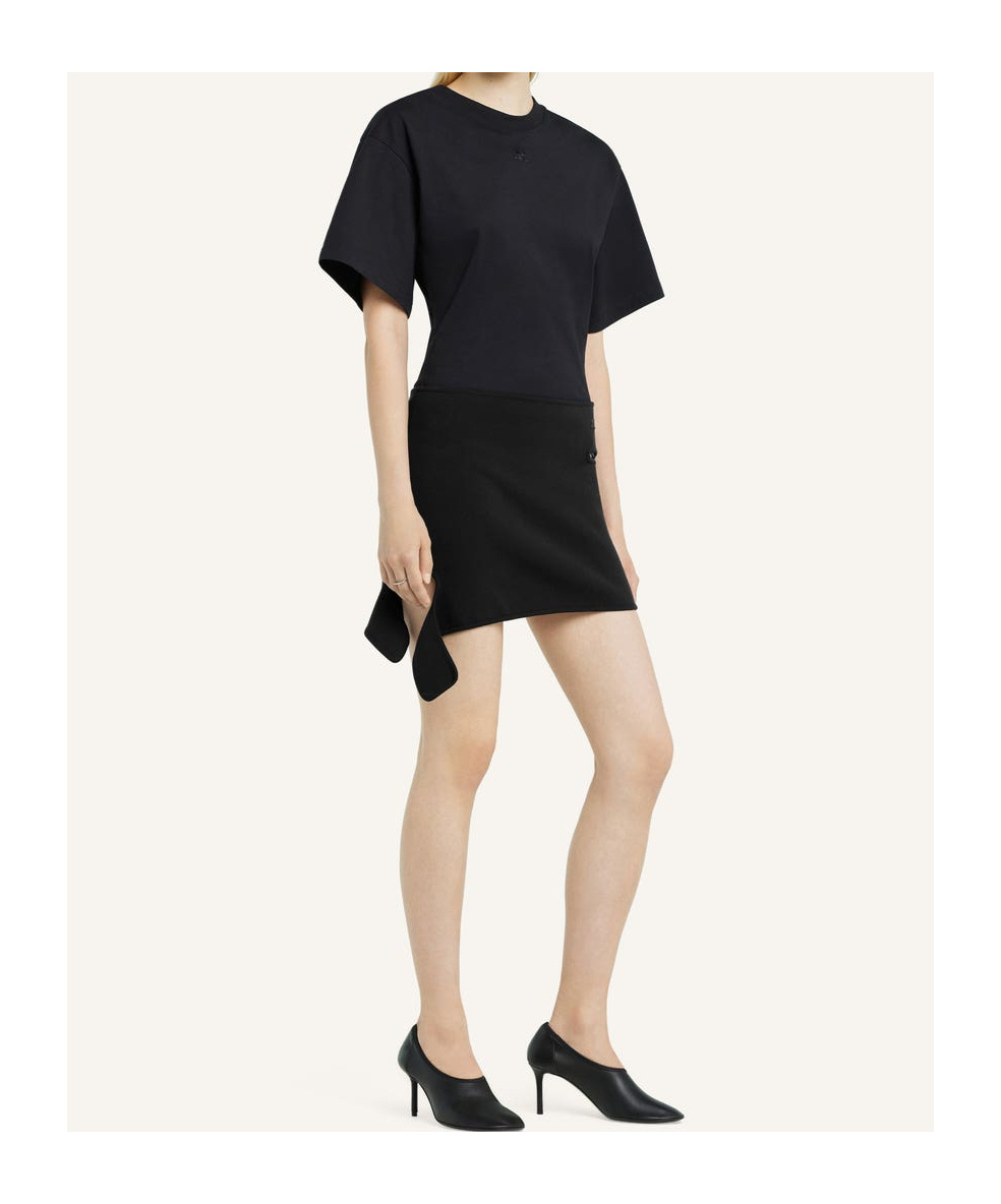 Courrèges Wide-sleeves T-shirt In Black