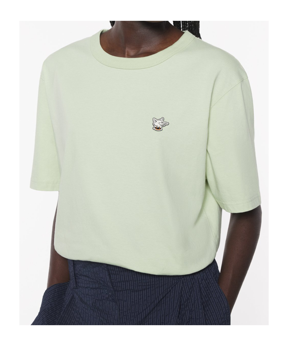 Maison Kitsuné Barista Fox Patch Relax Tee-shirt In Green