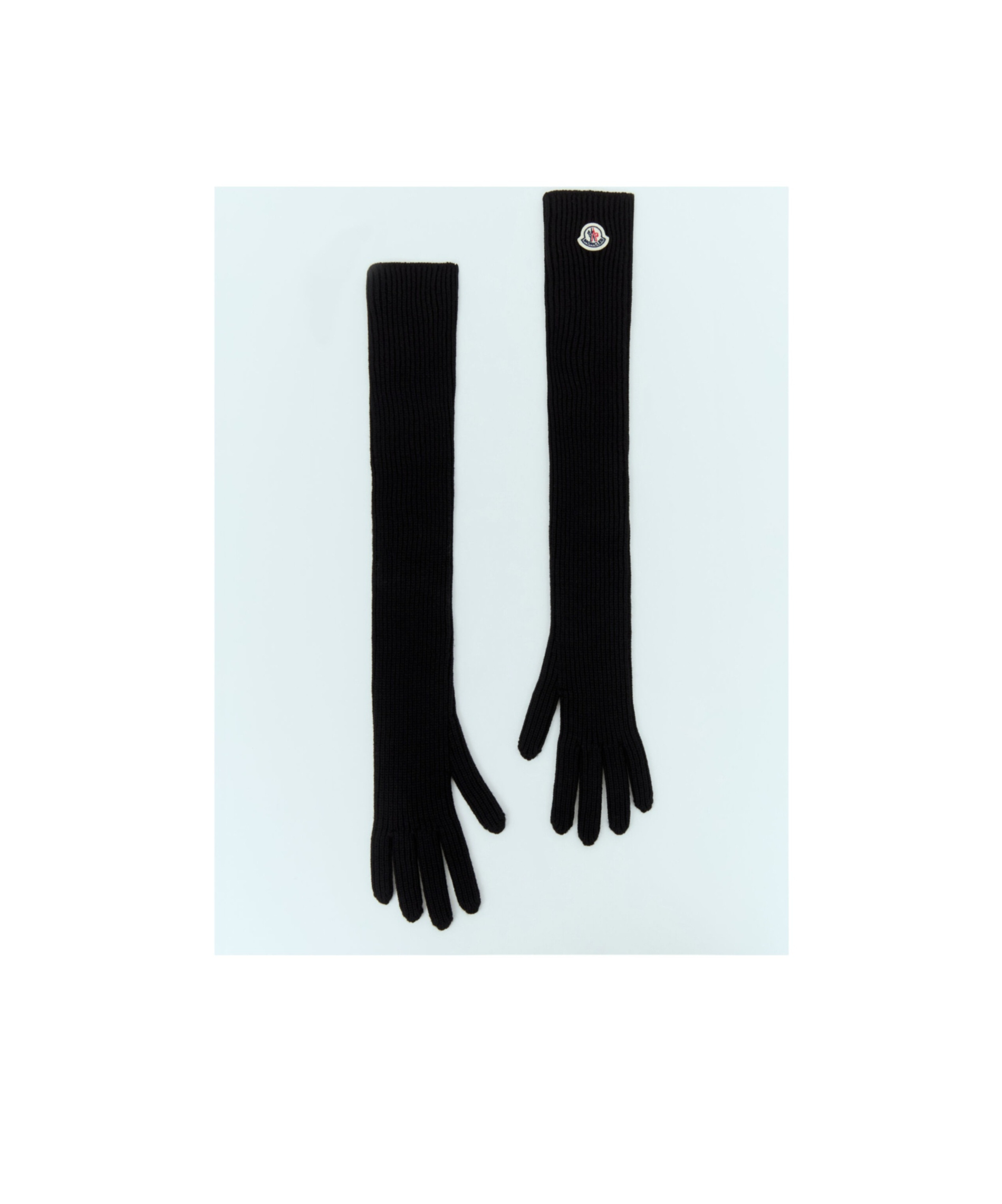 Moncler Logo Gloves In Black
