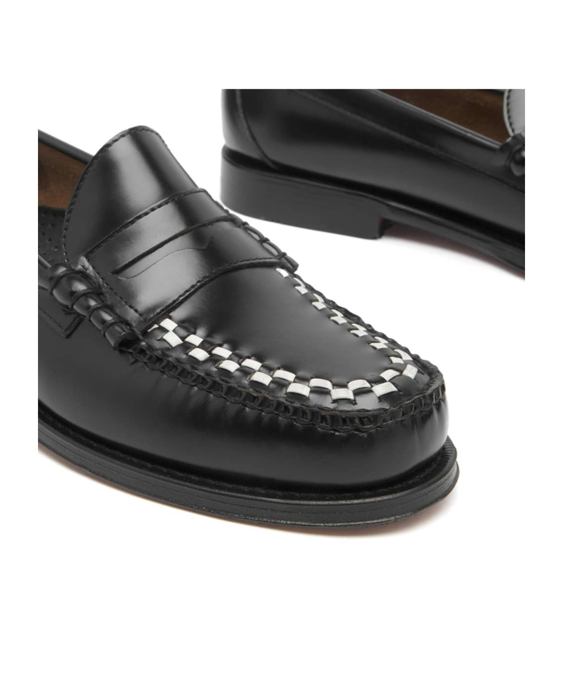 G.h. Bass & Co. Round Head Loafer Shoes In Black