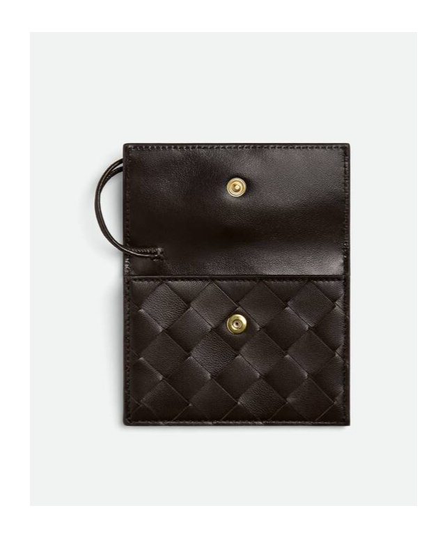 Bottega Veneta Women Andiamo Leather Card Case In Brown