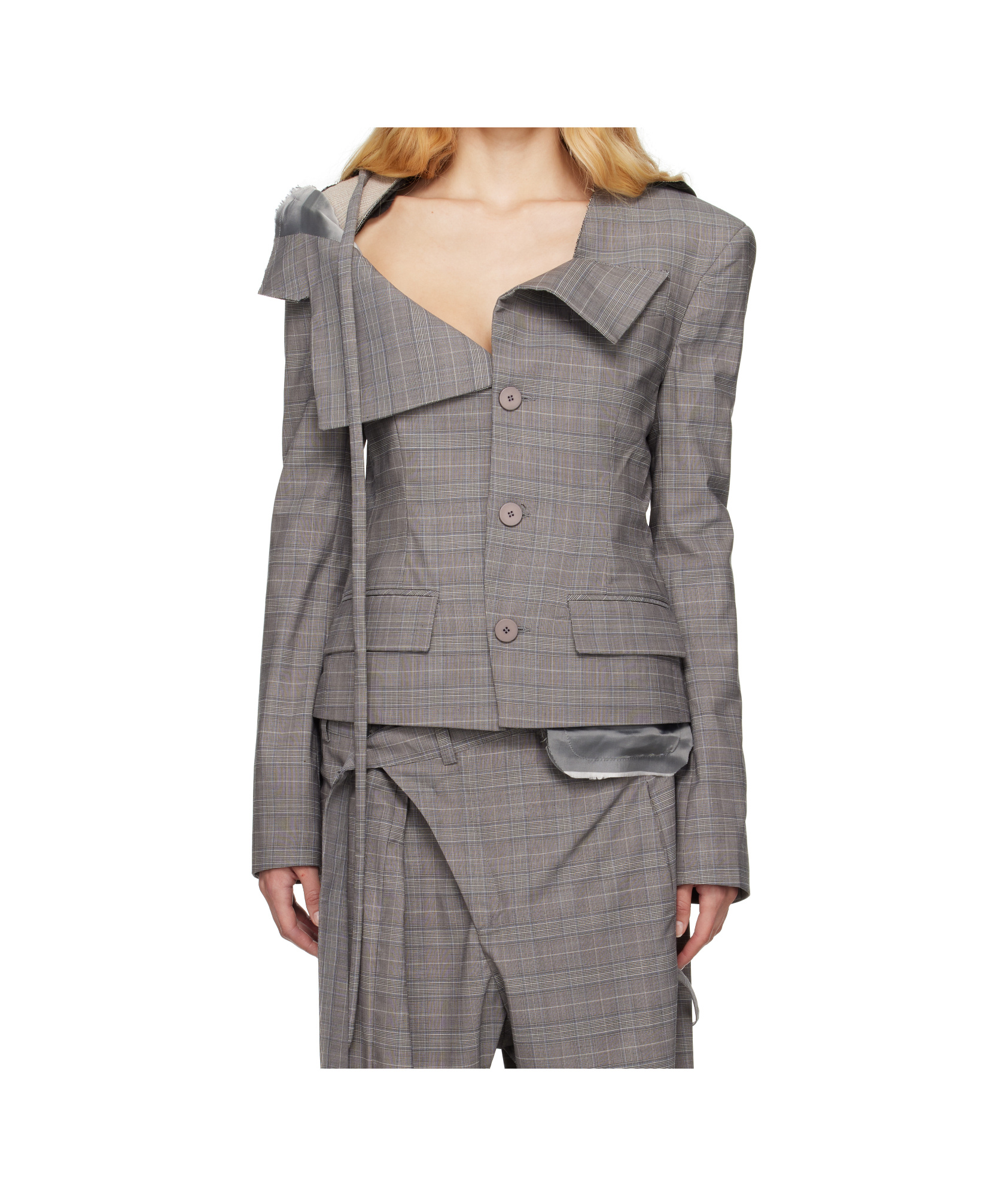 Ottolinger Off-shoulder Blazer In Gray