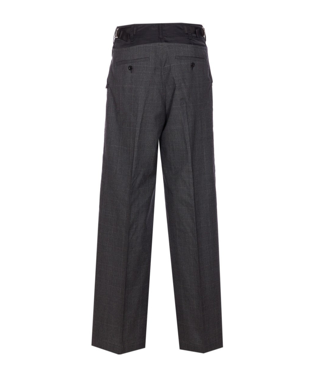 Sacai Glen Check Pants In Gray