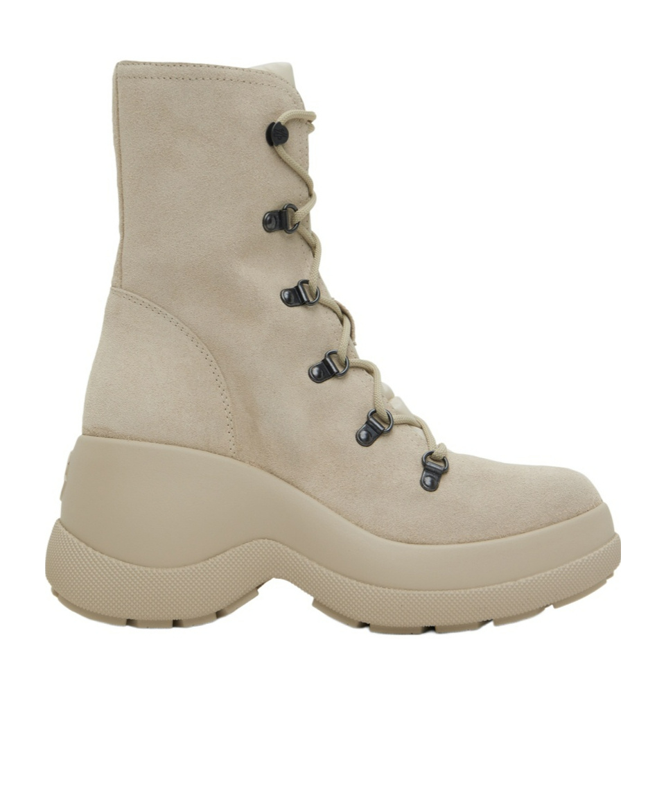 Moncler Resile Trek And Ankle Boots In Nude