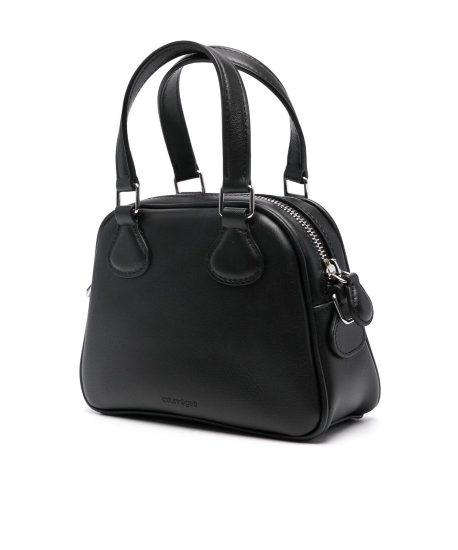 Shop Courrèges Re-issue Logo Debossed Crossbody Bag In Black