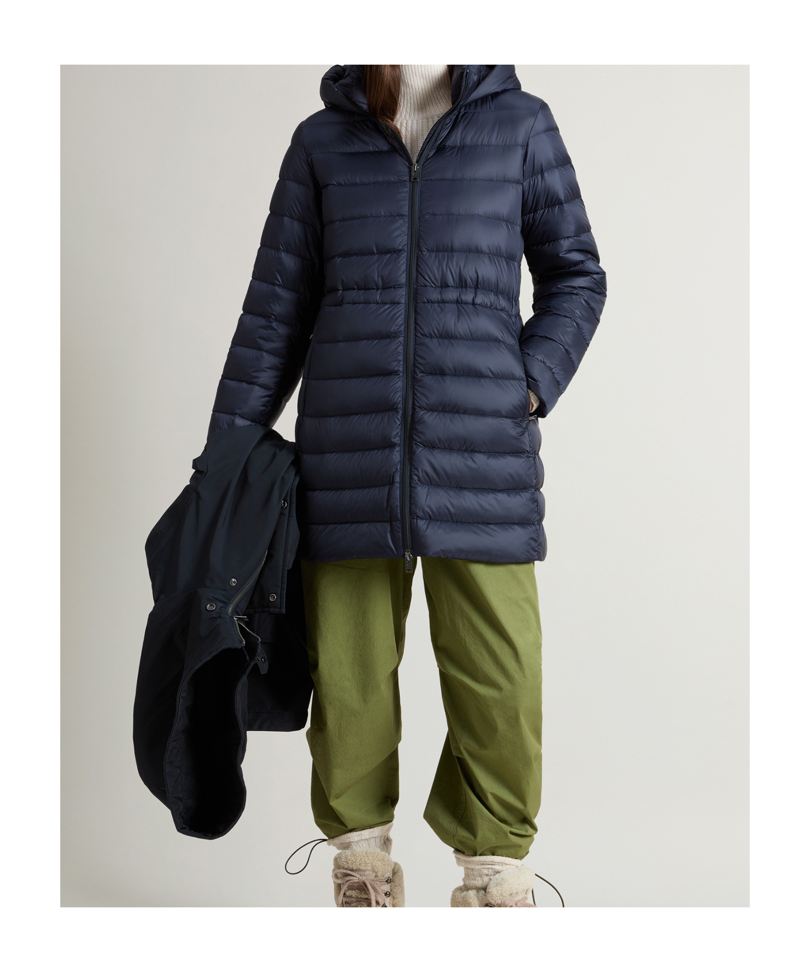 Woolrich Ramar Cloth Three-in-one Parker Coat In Black