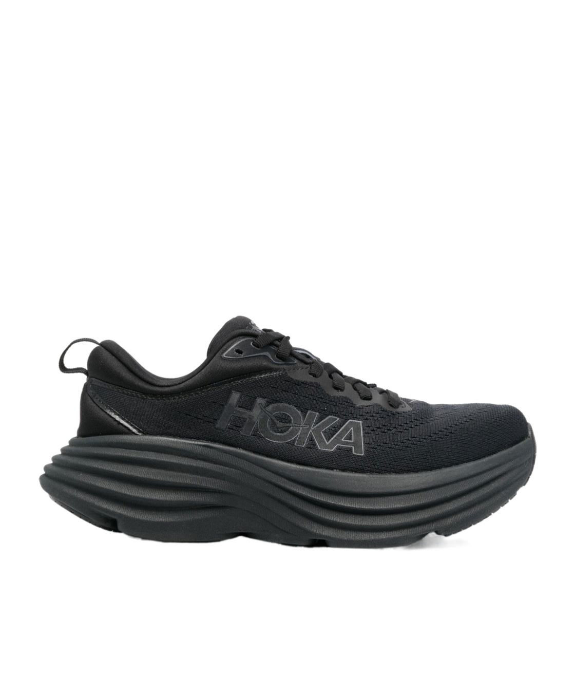 Hoka Bondi 8 Rubber-trimmed Mesh Sneakers In Black