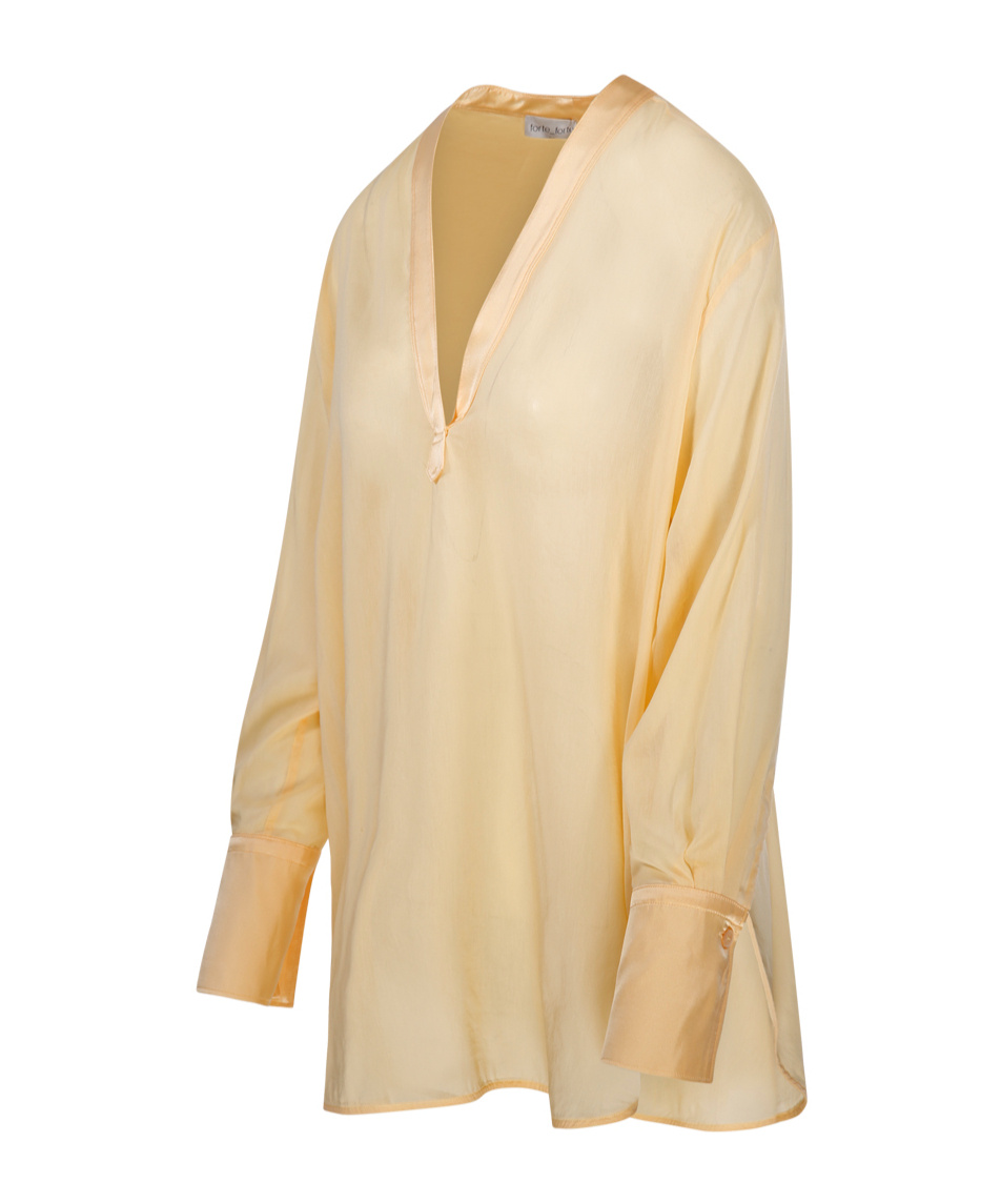 Forte Forte Lightweight Loose Fit V-neck Blouse