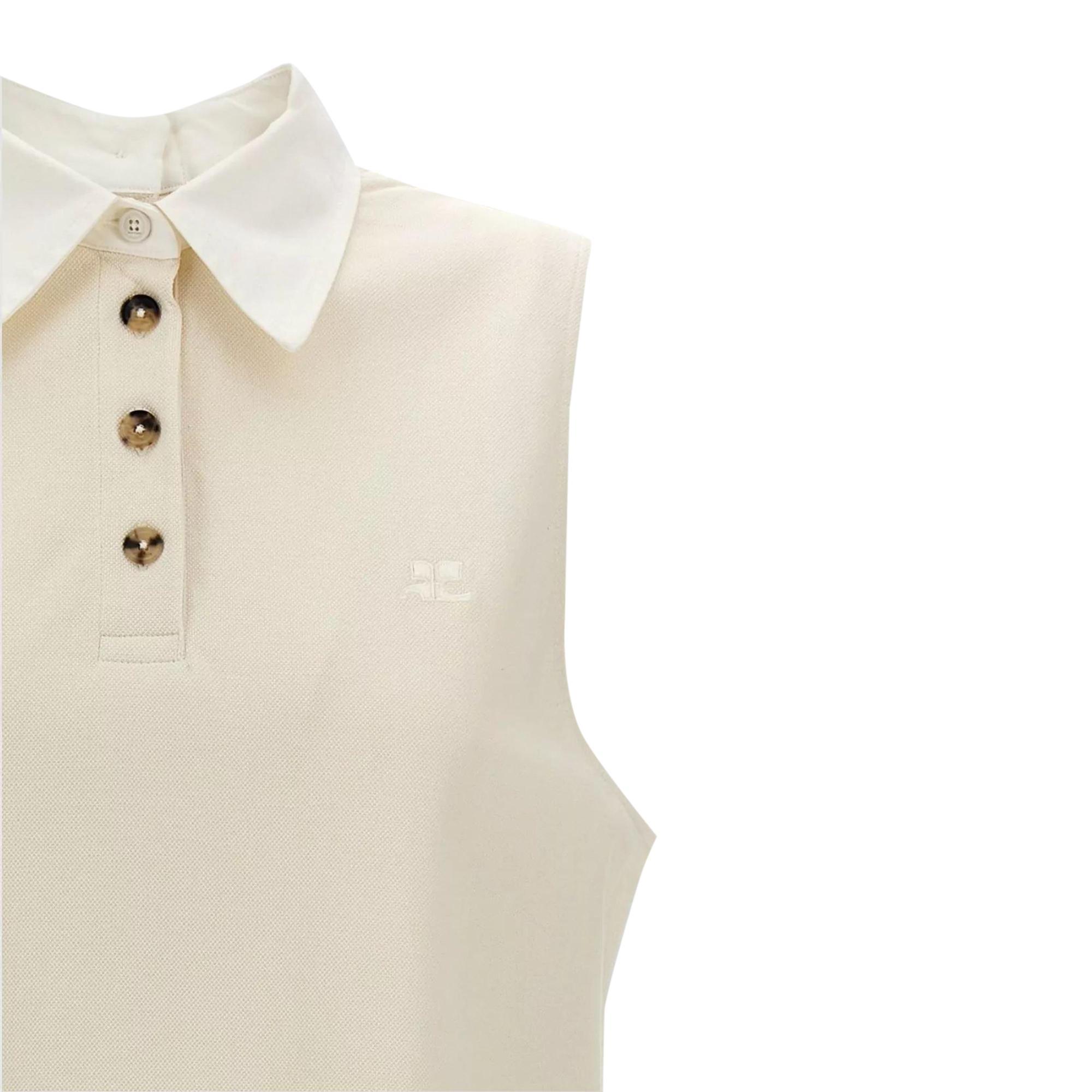 Courrèges Natural Multi-buttons Sweater In Nude